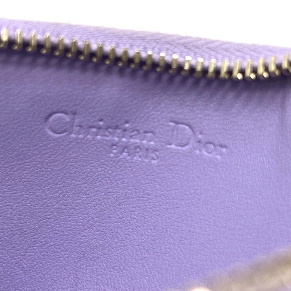 CHRISTIAN DIOR S0965ONMJ Lady Dior Cosmos Zip Card Case coin purse - Picture 8 of 14
